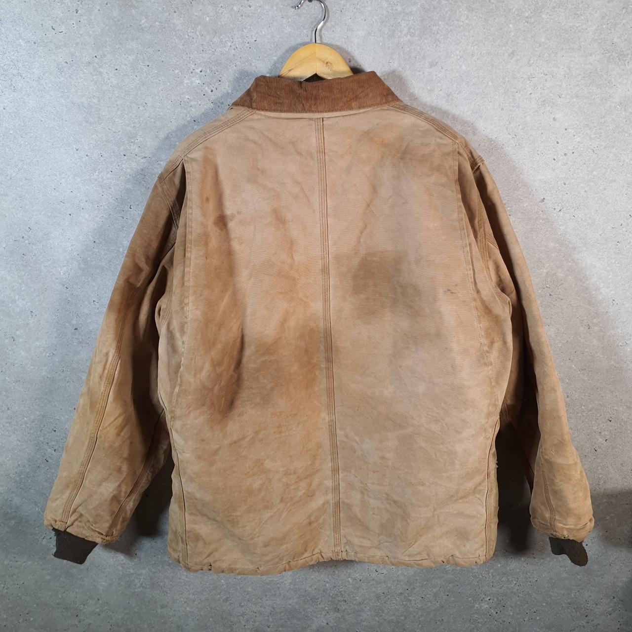 Vintage Carhartt Arctic Quilted Chore Work Jacket Men’s Large Brown Workwear Canvas USA Big Fish Vintage