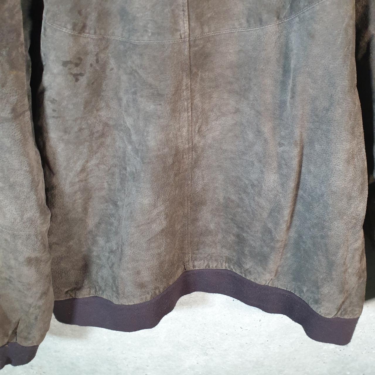 Vintage Knightsbridge Seude Leather Bomber Jacket Mens 2XL Brown Hunting Utility USA Coat Big Fish Vintage