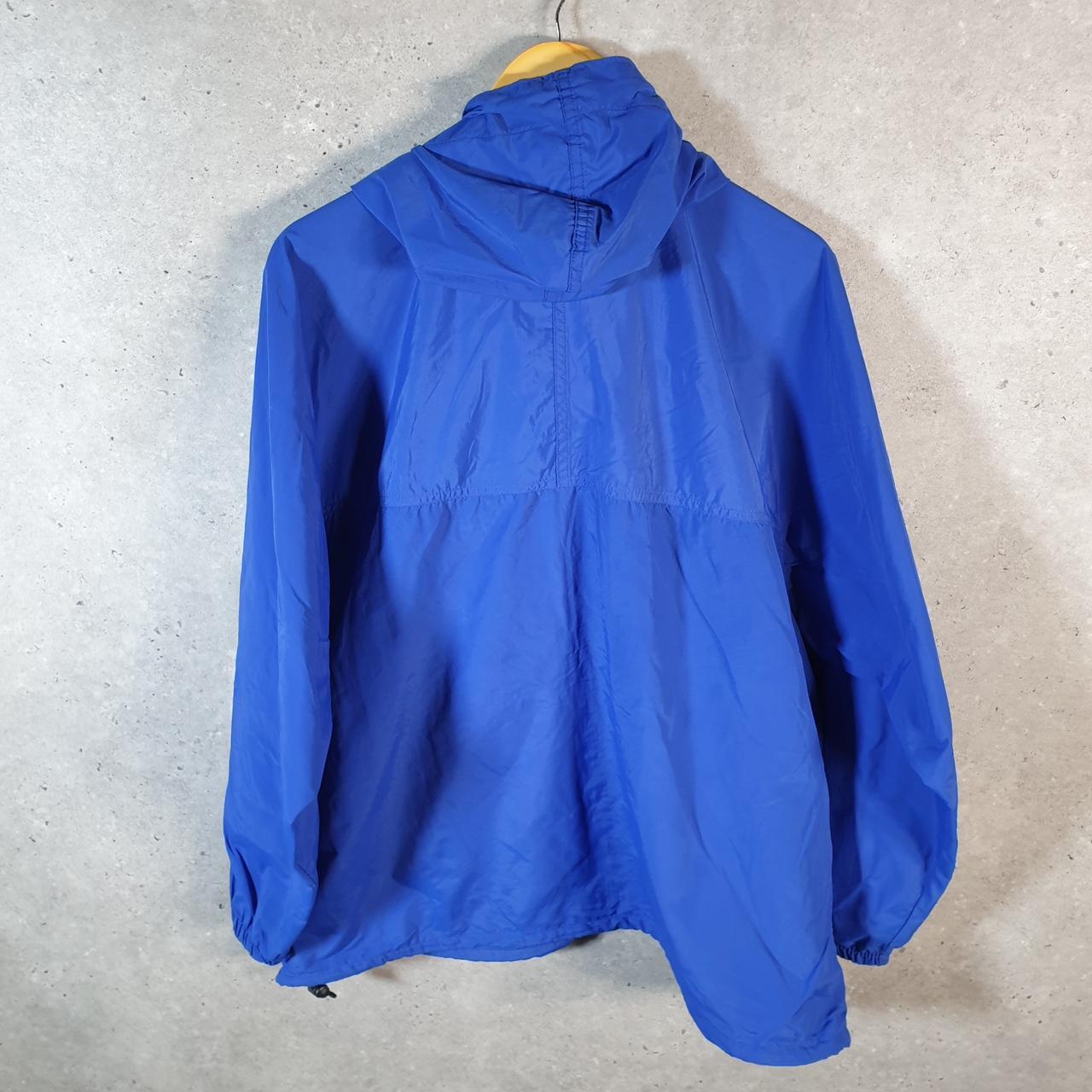 Vintage L.L. Bean USA Outdoors Nylon Jacket Mens XL Blue Waterproof Hooded