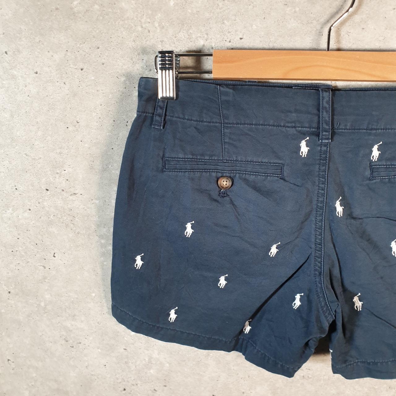 Vintage Ralph Lauren Polo All over Print Shorts Jorts Chino Cargo Womens W30 Blue Baggy Cotton A4378