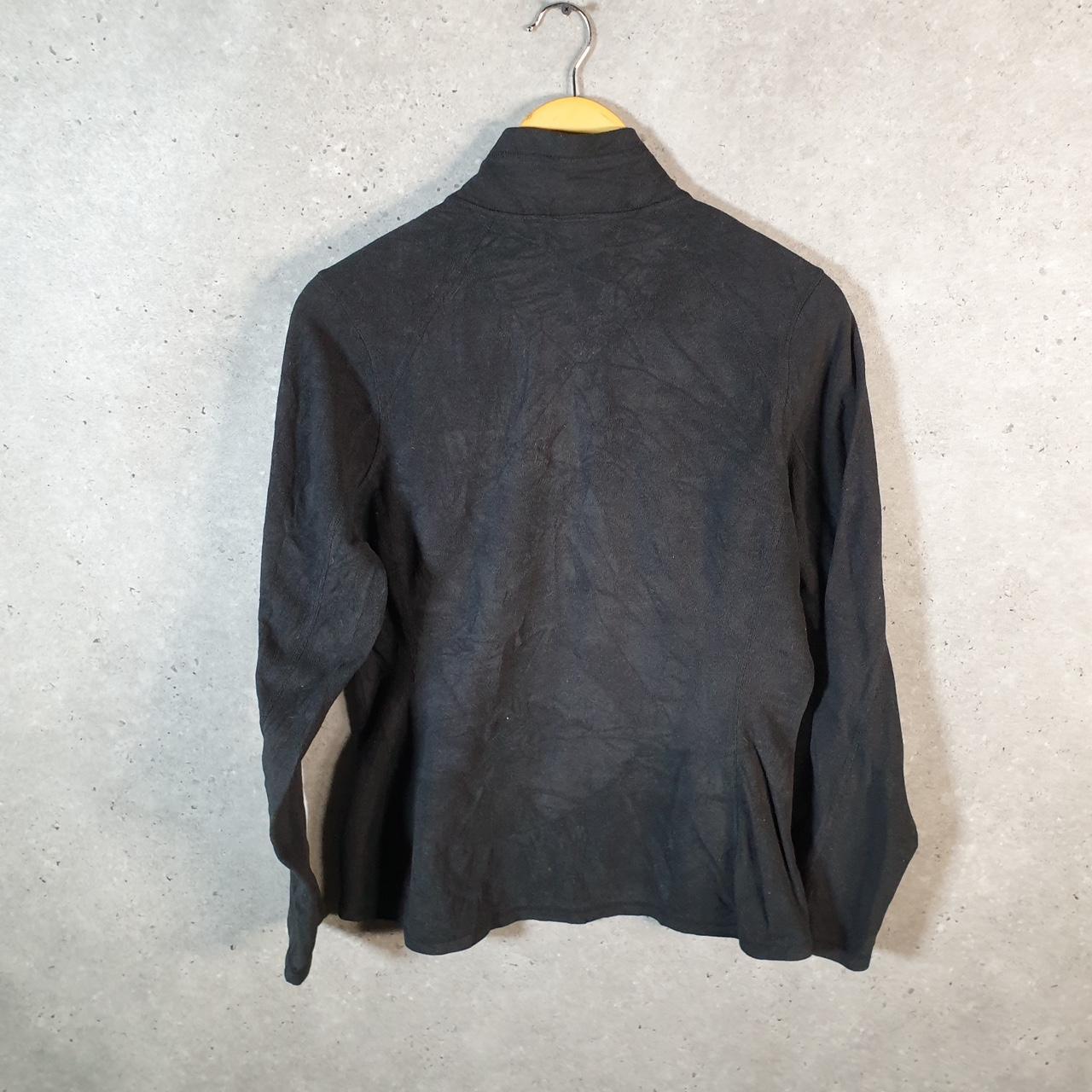 Vintage The North Face TNF Teddy Fleece Sweatshirt  Womens Large Black 1/4 Zip Logo