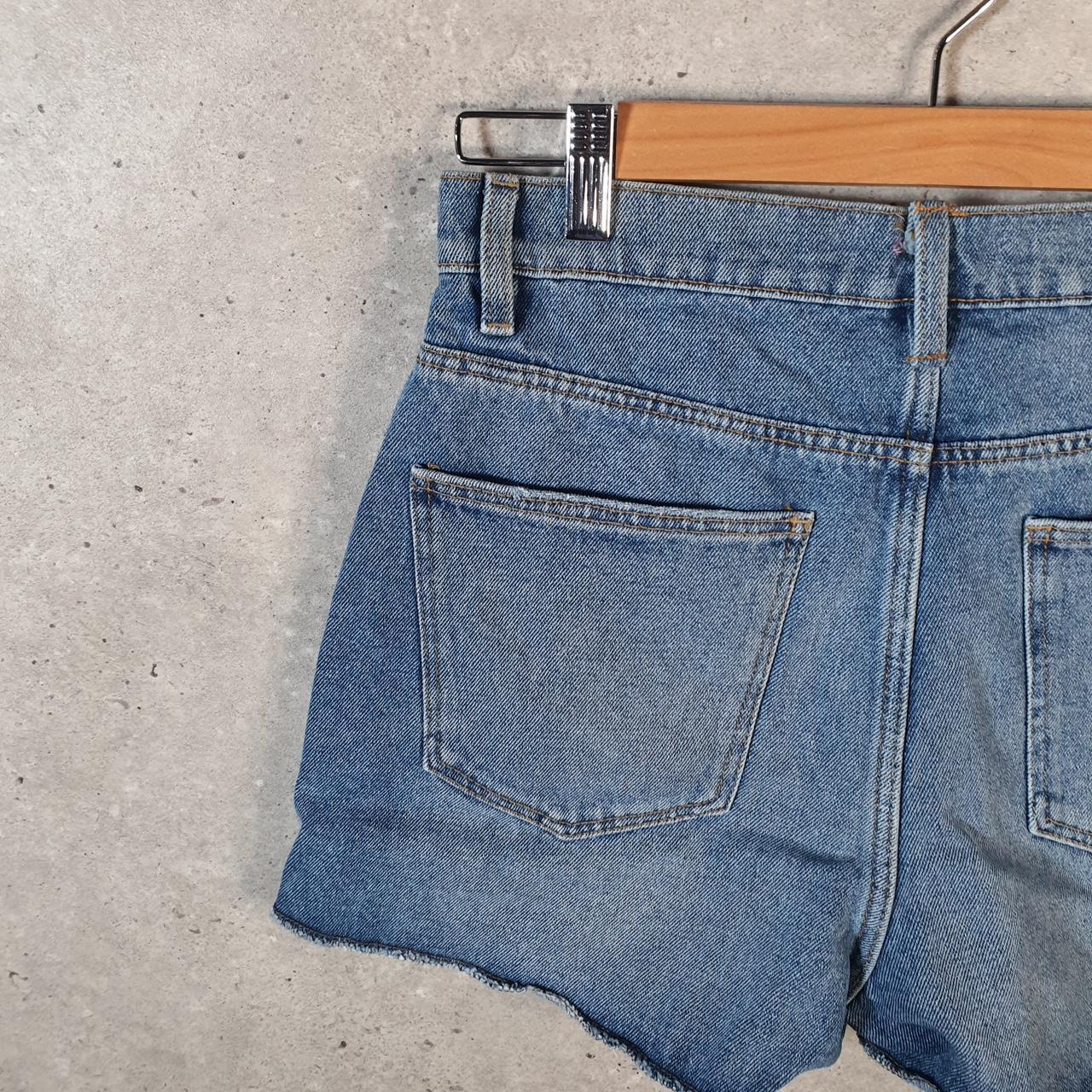 Vintage Guess Baggy Shorts Jorts Cargo Womens UK8 Blue Denim Relaxed Fit Cargo