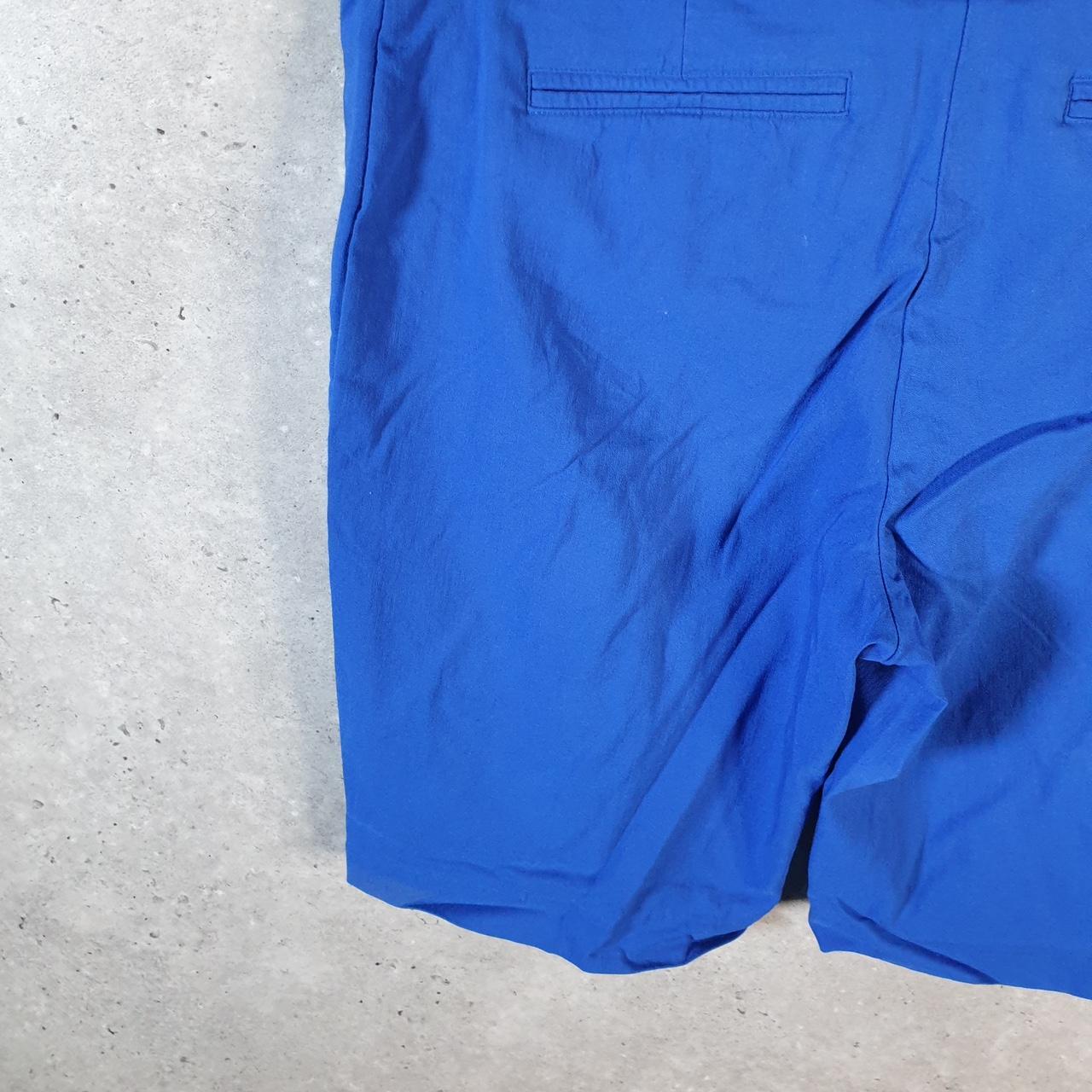 Vintage Izod Golf Chino Shorts Jorts Cargo Womens UK12 Blue Baggy Cotton