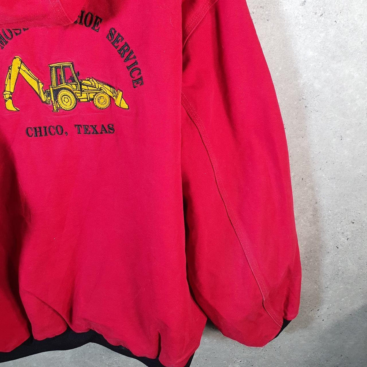 Vintage Carhartt 90s Active Hooded Jacket Men’s 3XL Red Workwear J131 RED Canvas USA Big Fish Vintage