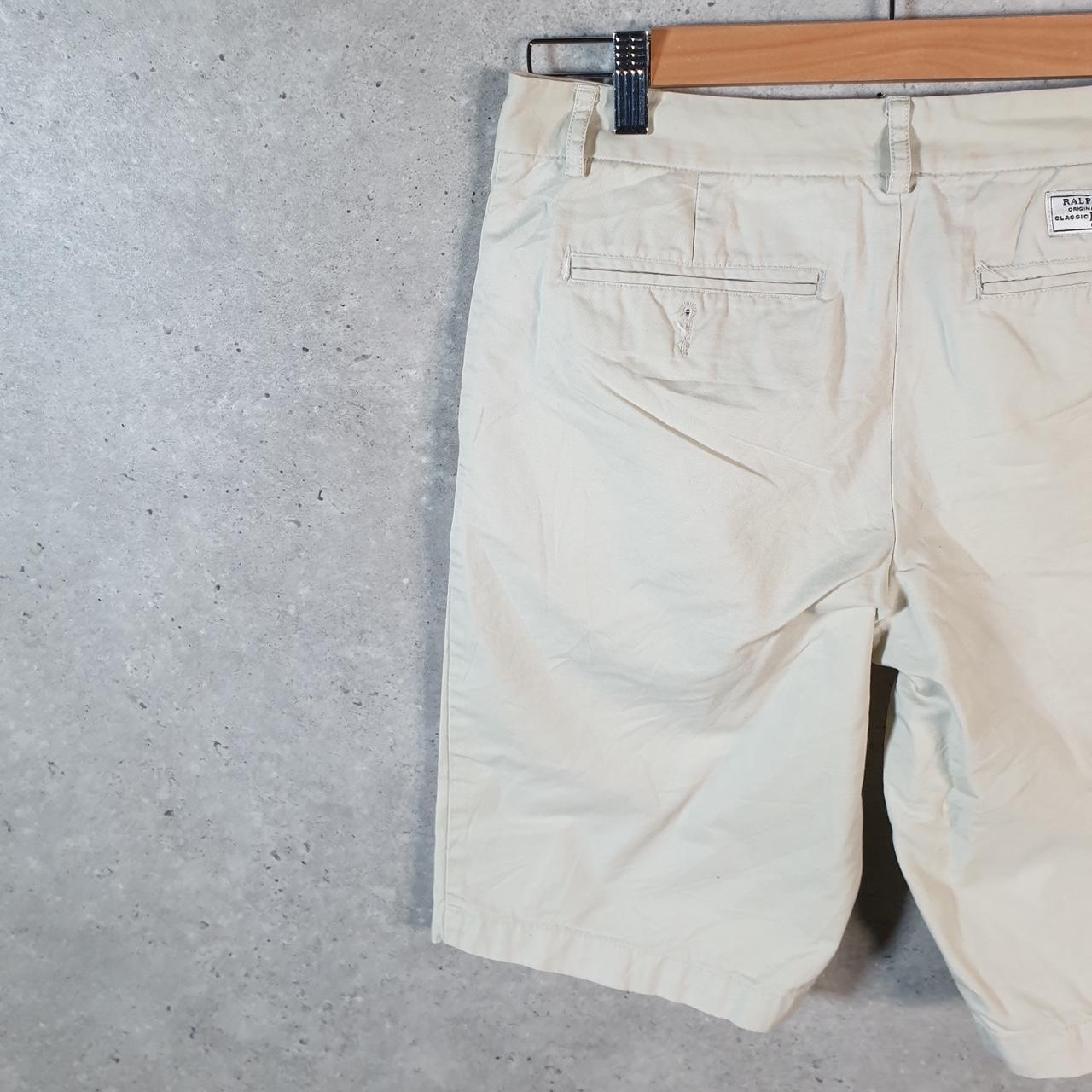 Vintage Ralph Lauren Polo Shorts Jorts Chino Cargo Womens W30 Beige Baggy Cotton