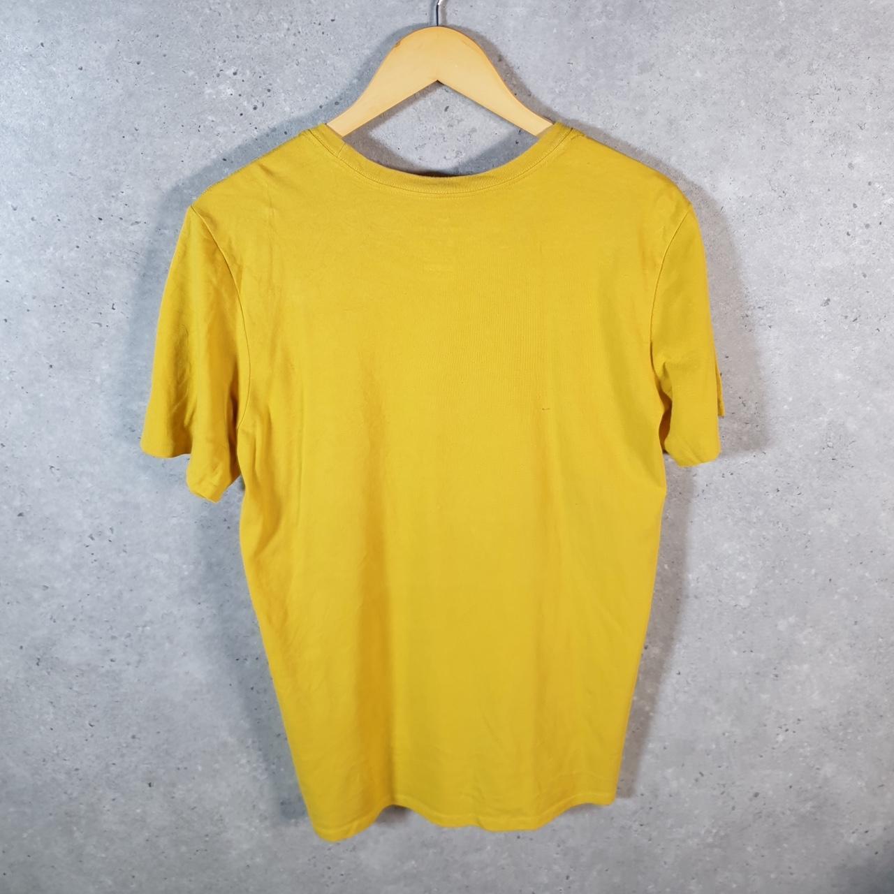 Vintage Nike Dri Fit Running T Shirt Men’s Large Yellow Swoosh Logo Athletic