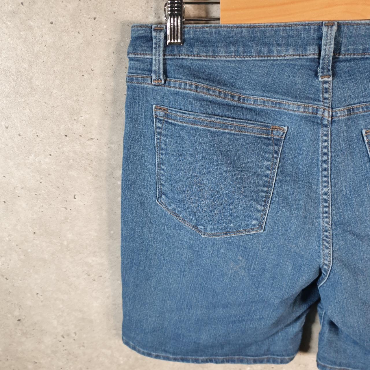 Vintage Lee Baggy Shorts Jorts Cargo Womens W34 Blue Relaxed Denim