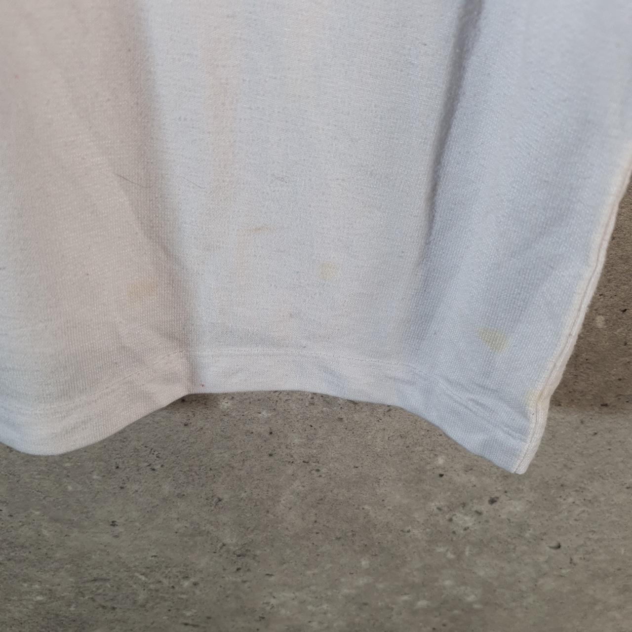 Vintage Nike Cropped T Shirt Womens Medium White Logo Swoosh Athletic