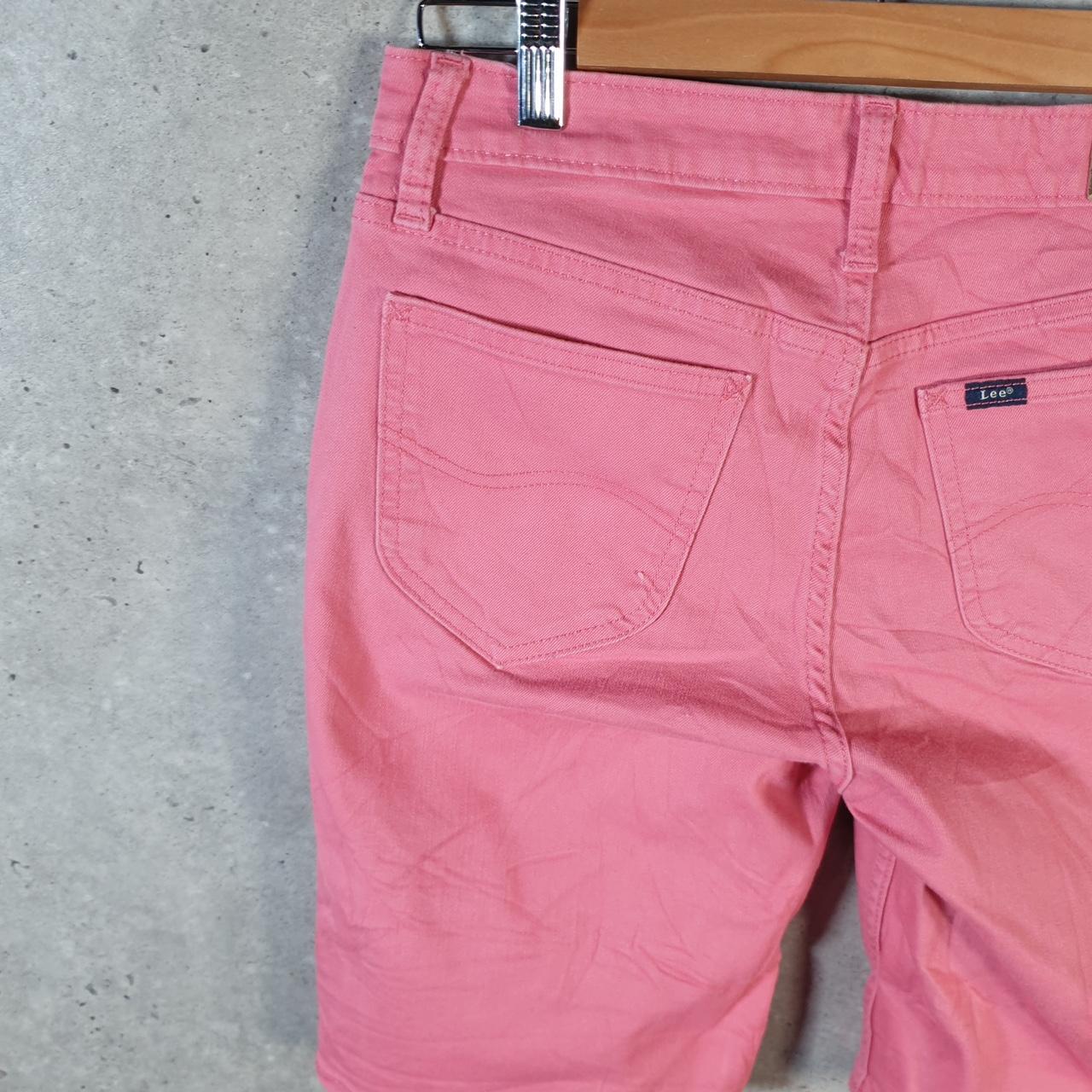 Vintage Lee Baggy Shorts Jorts Cargo Womens W28 Pink Relaxed Cotton