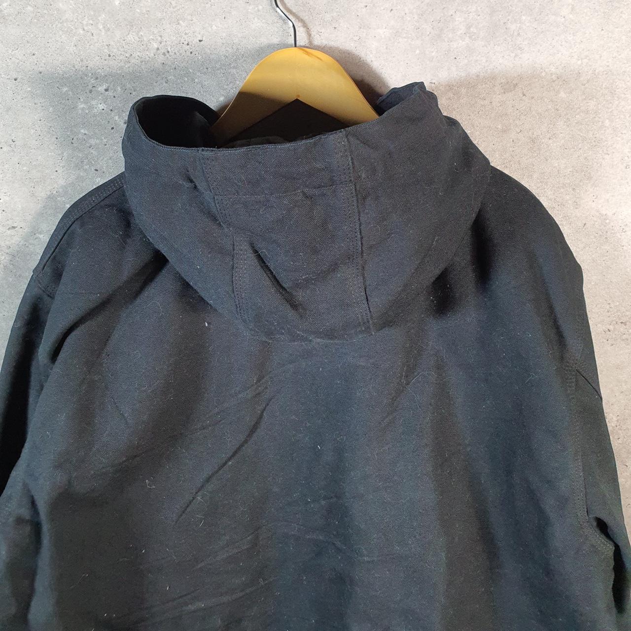 Vintage Carhartt Active Hooded Jacket Men’s Large Black Workwear Canvas USA G2119