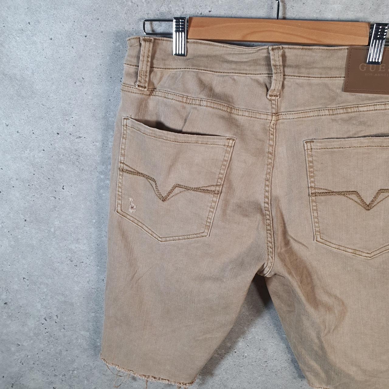 Vintage Guess Baggy Shorts Jorts Cargo Mens W33 Brown Relaxed Fit Cargo