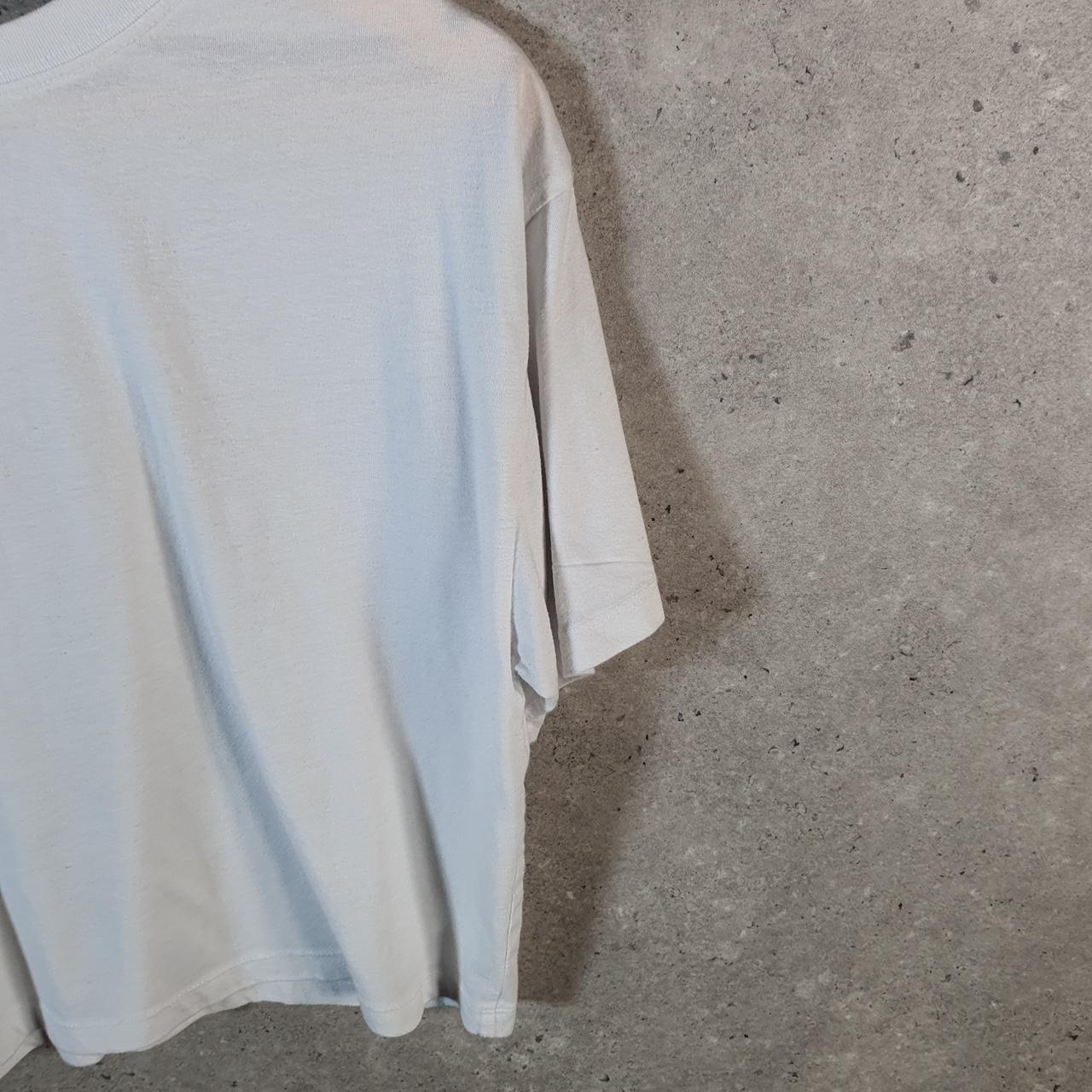 Vintage Champion Spellout Logo Cropped T Shirt Womens Medium White Athletic