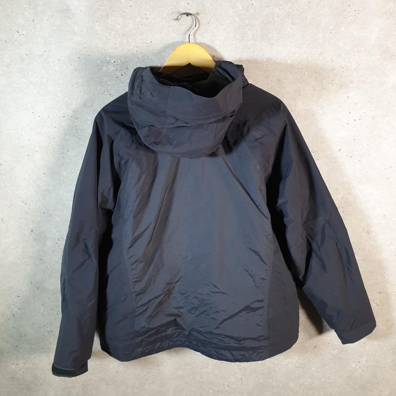 Vintage L.L. Bean Primaloft Nylon Jacket Womens XL Black Hooded Waterproof