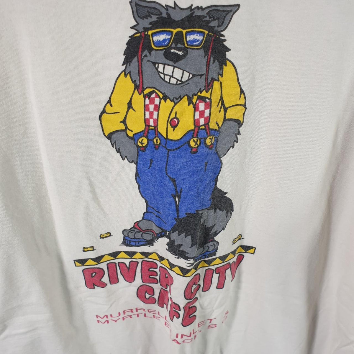 Vintage Native Sons River City Cafe Myrtle Beach 90s Single Stitch T Shirt Men’s XL White