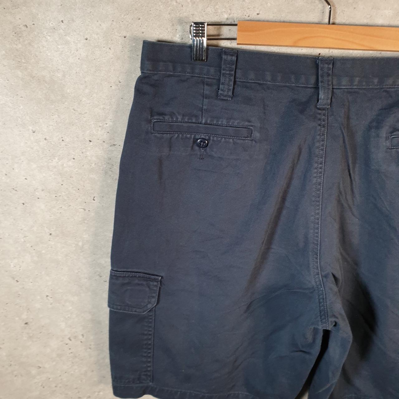 Vintage Dickies Flex Baggy Chino Shorts Jorts Cargo Mens W38 Navy Blue Relaxed Fit