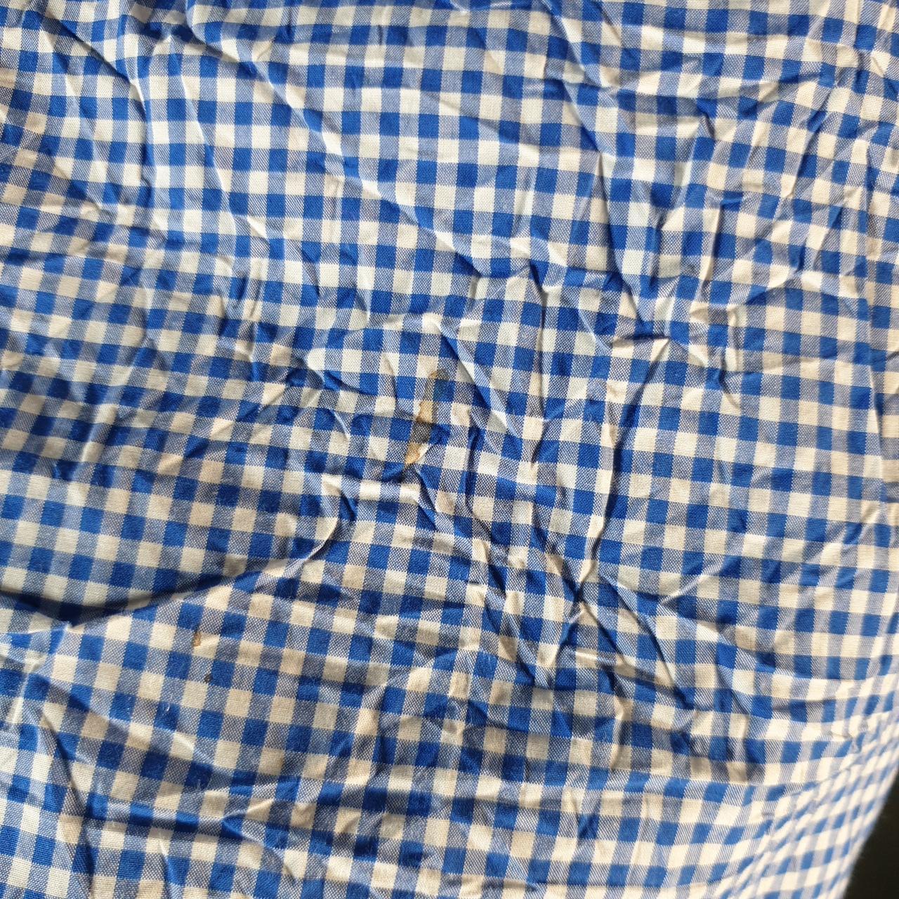 Vintage Ralph Lauren Button Down Shirt Men’s Large Blue Classic Fit Checkered Pony