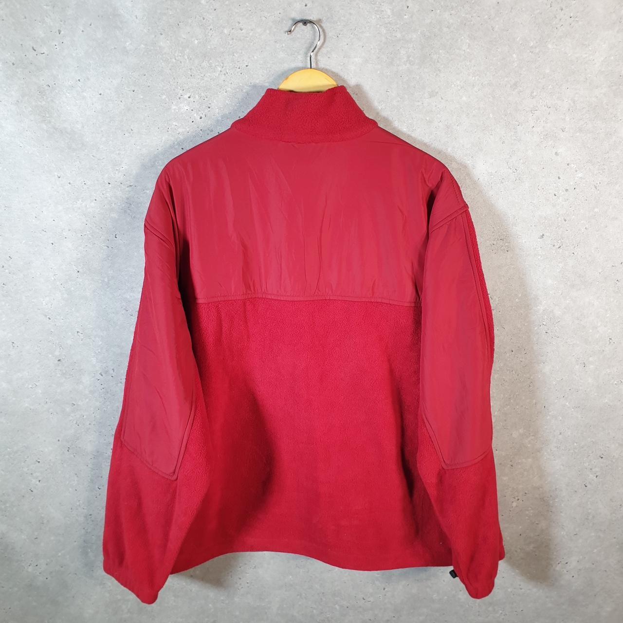 Chaps Ralph Lauren Full Zip Fleece Sweatshirt Mens XL Red Embroidered Logo