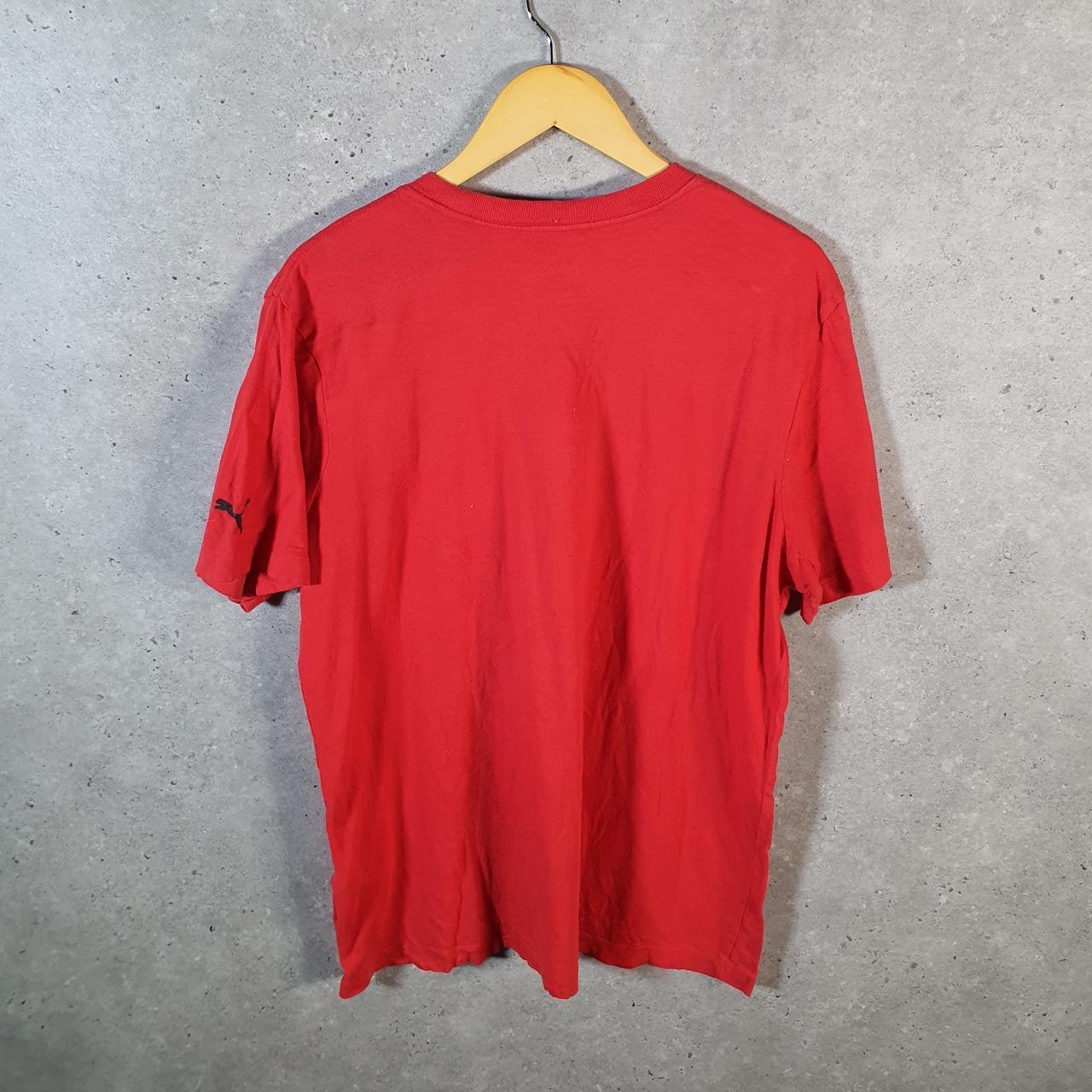 Vintage Puma Spellout T Shirt Men’s Large Red Logo Athletic Casual