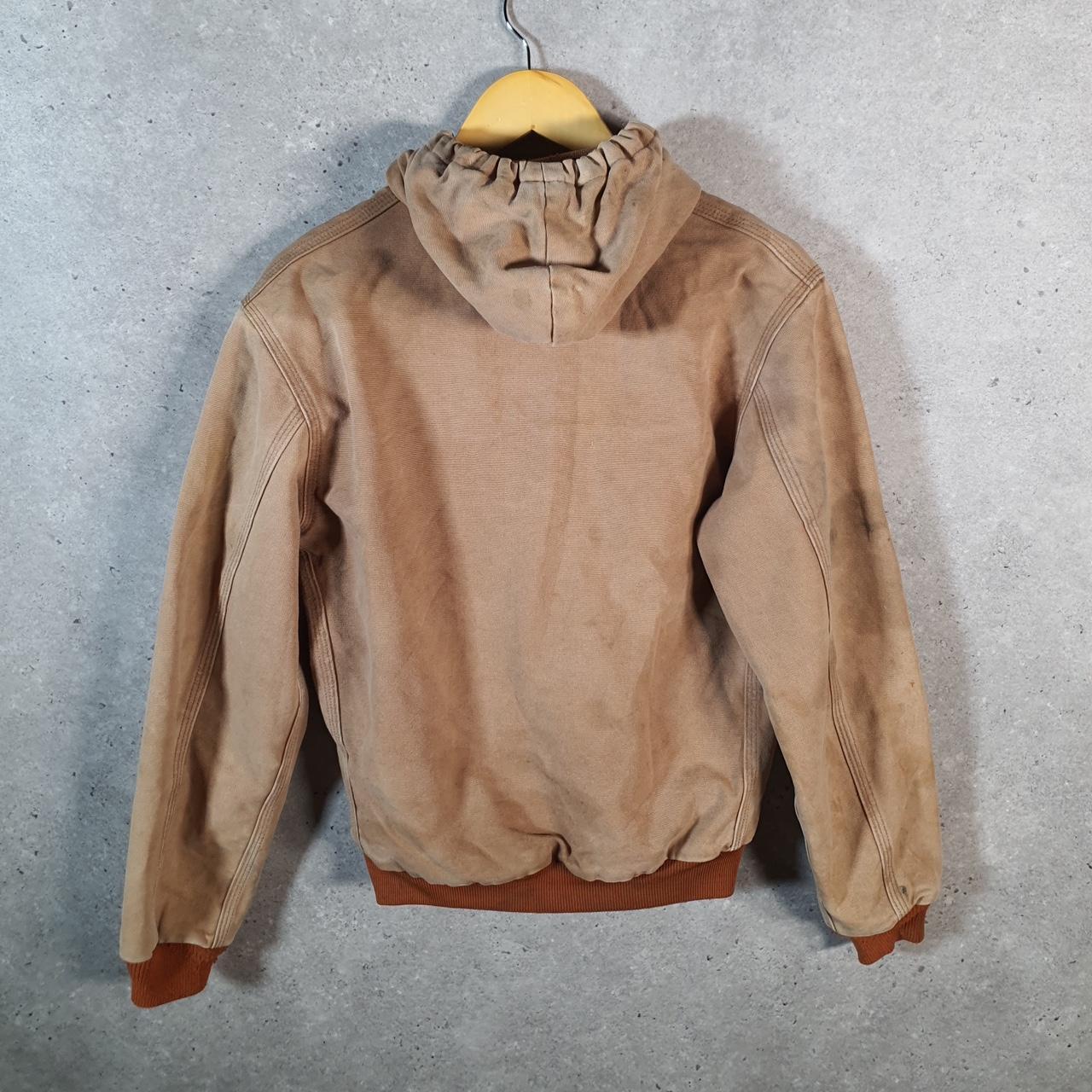 Vintage Carhartt Active Hooded Jacket Men’s XSmall Brown Workwear Canvas USA G2122