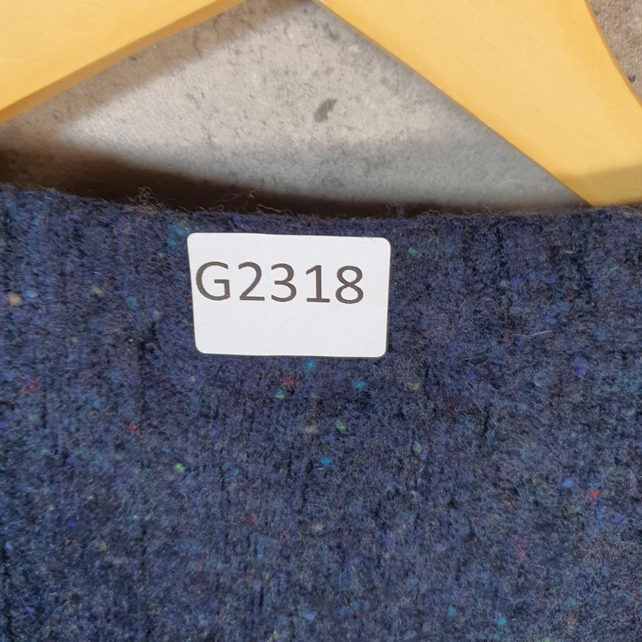 Vintage Timberland Lambswool Blend Knit Sweater Womens Small Navy Blue Logo