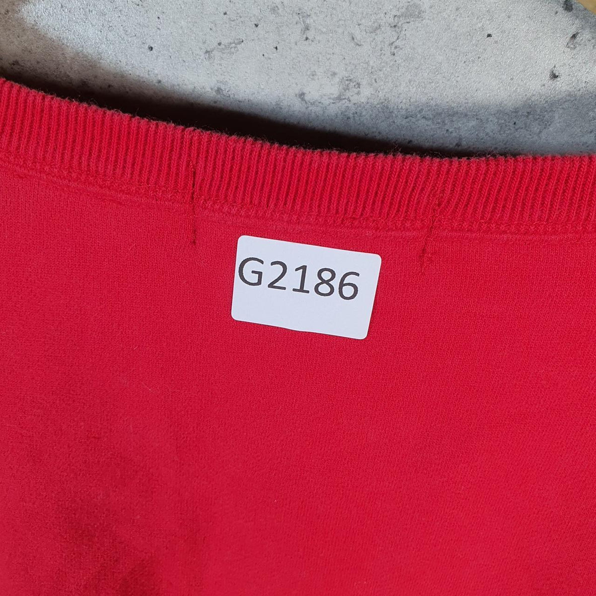 Vintage Ralph Lauren Polo Dog Puppy Sweatshirt Men’s Large Red Boxy Baggy Cotton Pullover Pony