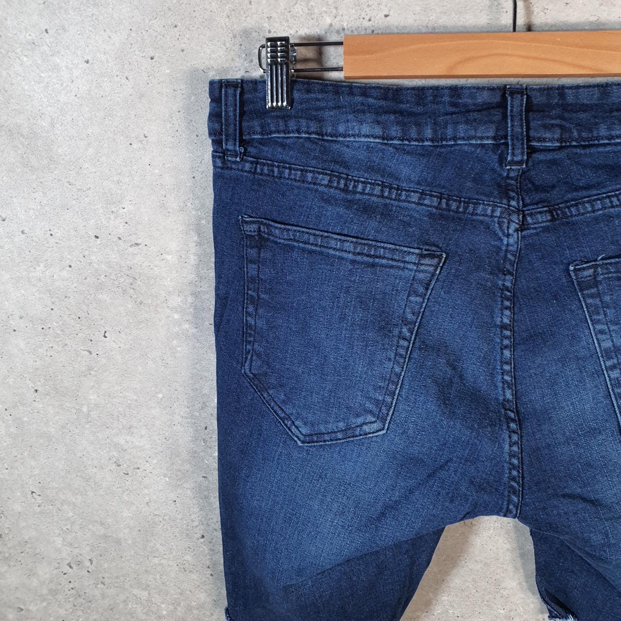 Vintage Izod Baggy Shorts Jorts Cargo Mens W32 Blue Denim Skinny Fit Cargo