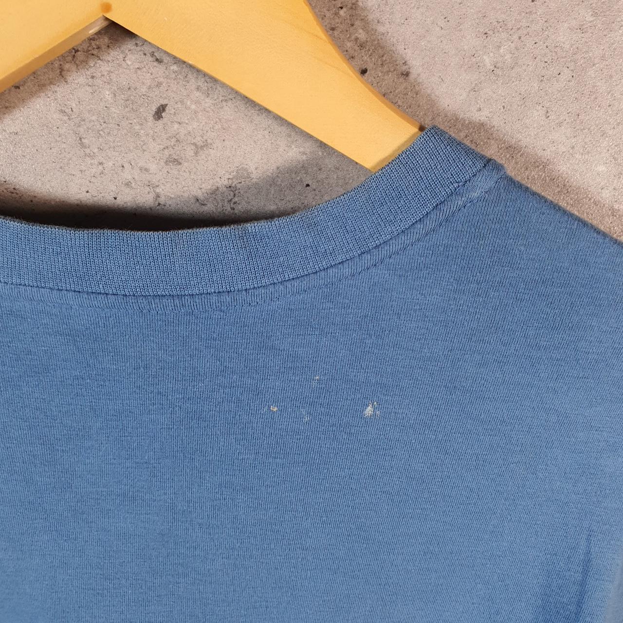 Vintage Adidas T Shirt Men’s Large Blue Three Stripes Athletic Logo