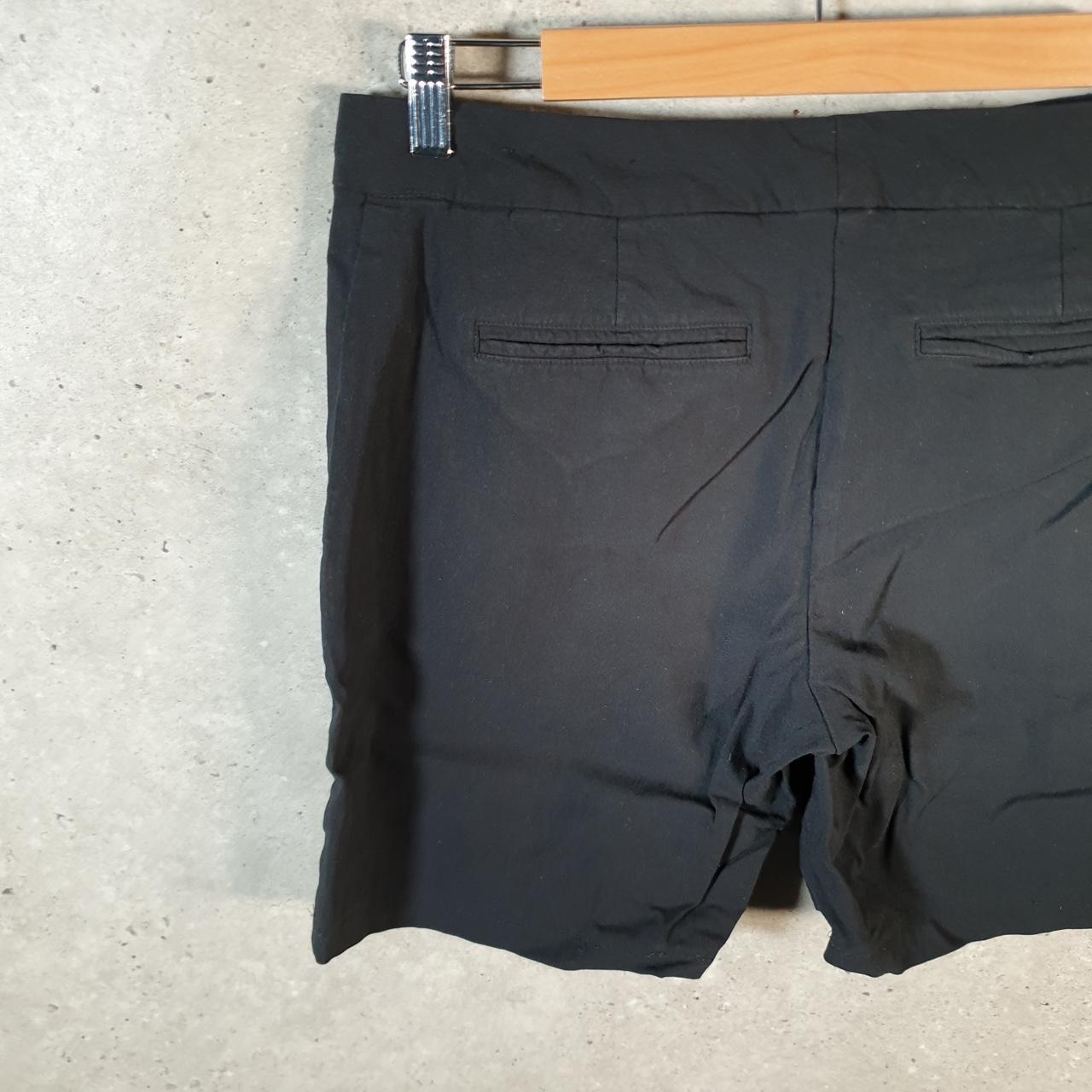 Vintage Izod Golf Chino Shorts Jorts Cargo Womens UK8 Black Baggy Cotton
