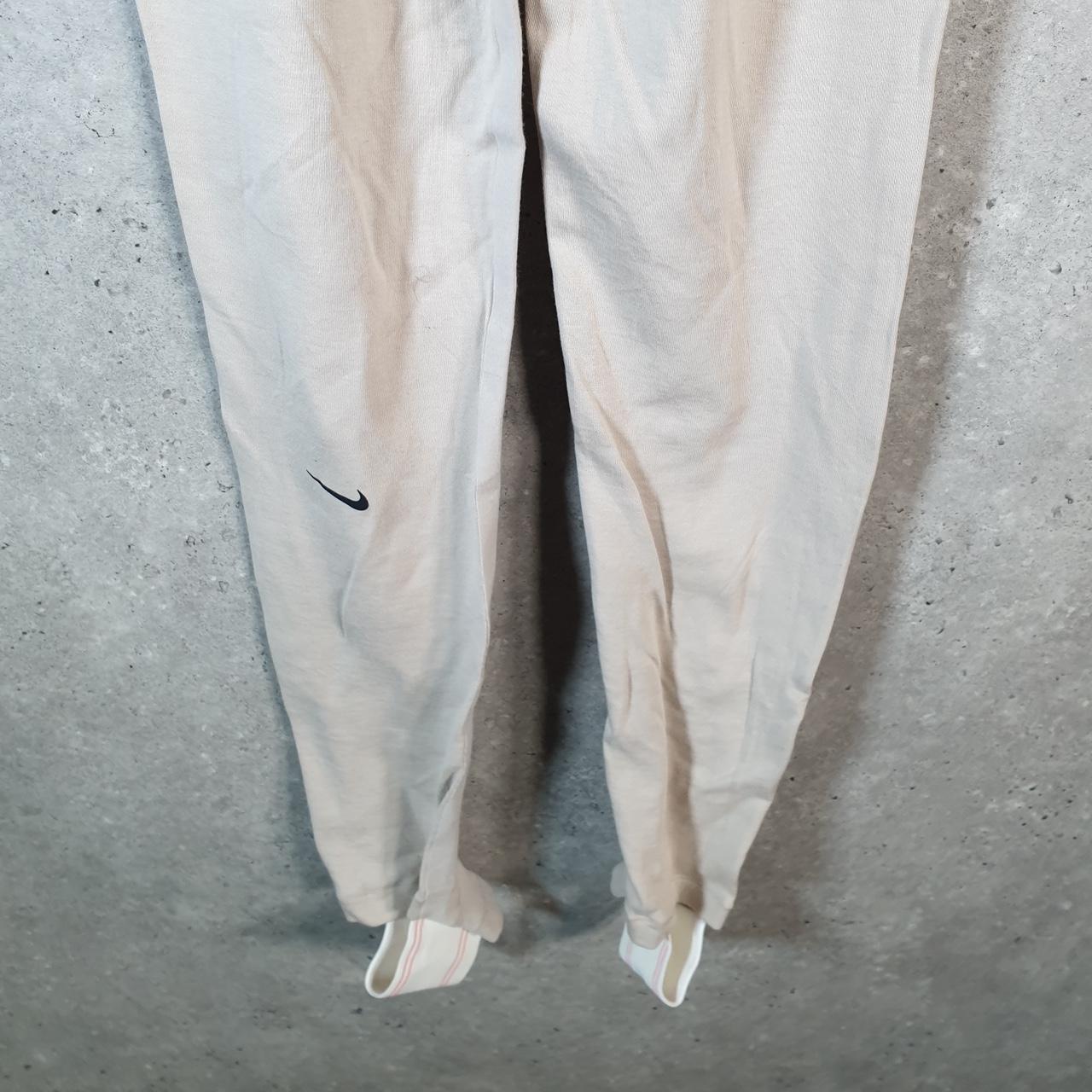 Vintage Nike NIKELAB A.A.E. 3.0 UNIQUE HIGH WAIST LEGGINGS Joggers Womens Small Beige Swoosh Sports Tracksuit - Big Fish Vintage