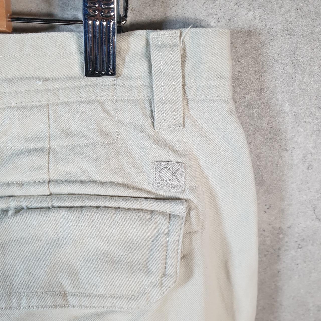 Vintage Calvin Klein Baggy Shorts Jorts Cargo Mens W36 Beige Relaxed Cotton