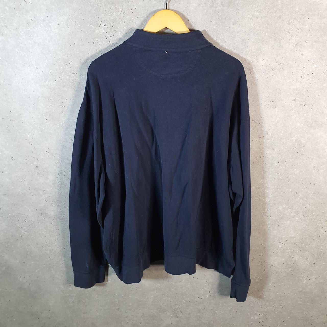 Vintage Ralph Lauren Polo Sweatshirt Men’s 2XL Big Navy Blue Cotton 1/4 Zip Pony