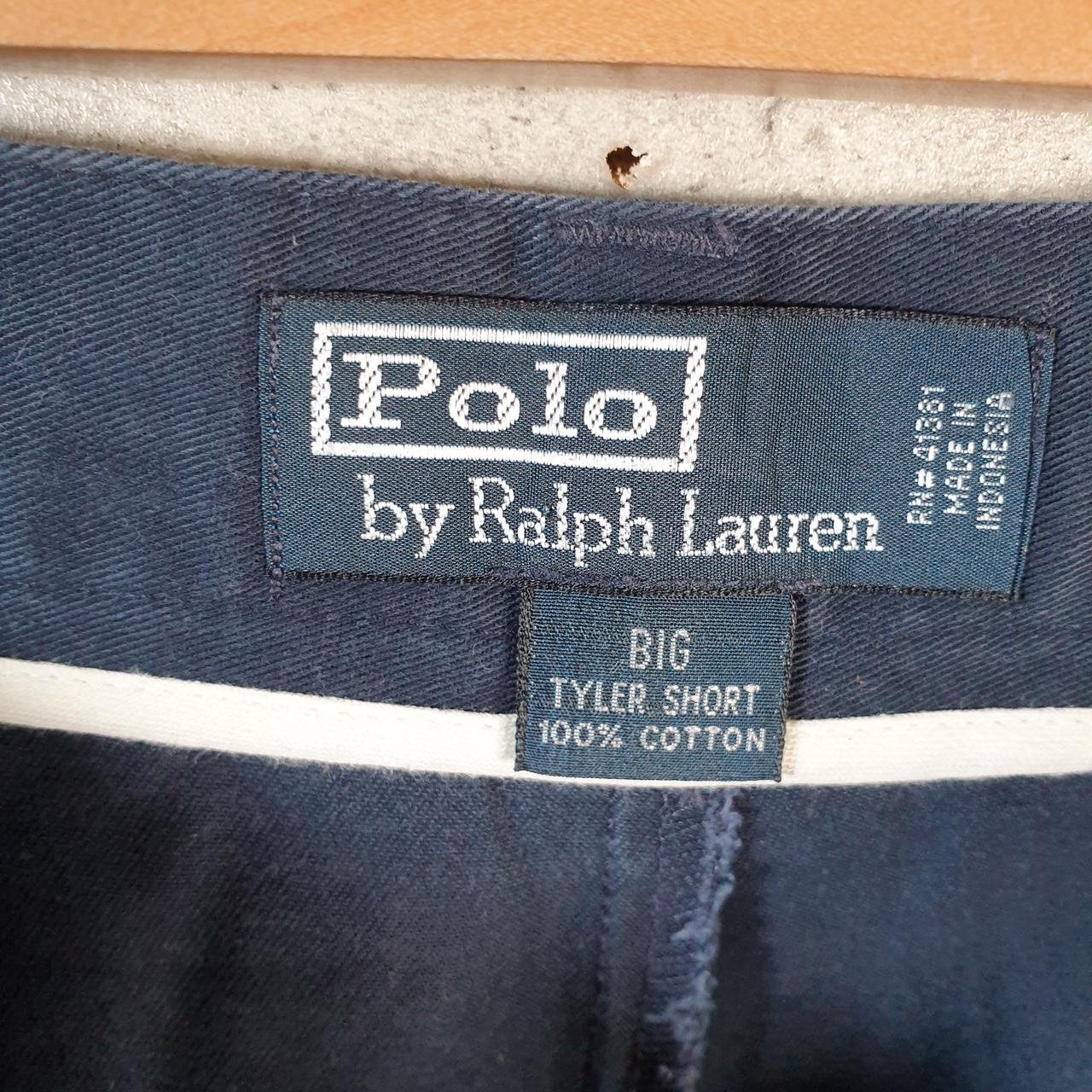 Vintage Ralph Lauren Polo Tyler Shorts Jorts Chino Cargo Men’s W46 Big Navy Blue Baggy