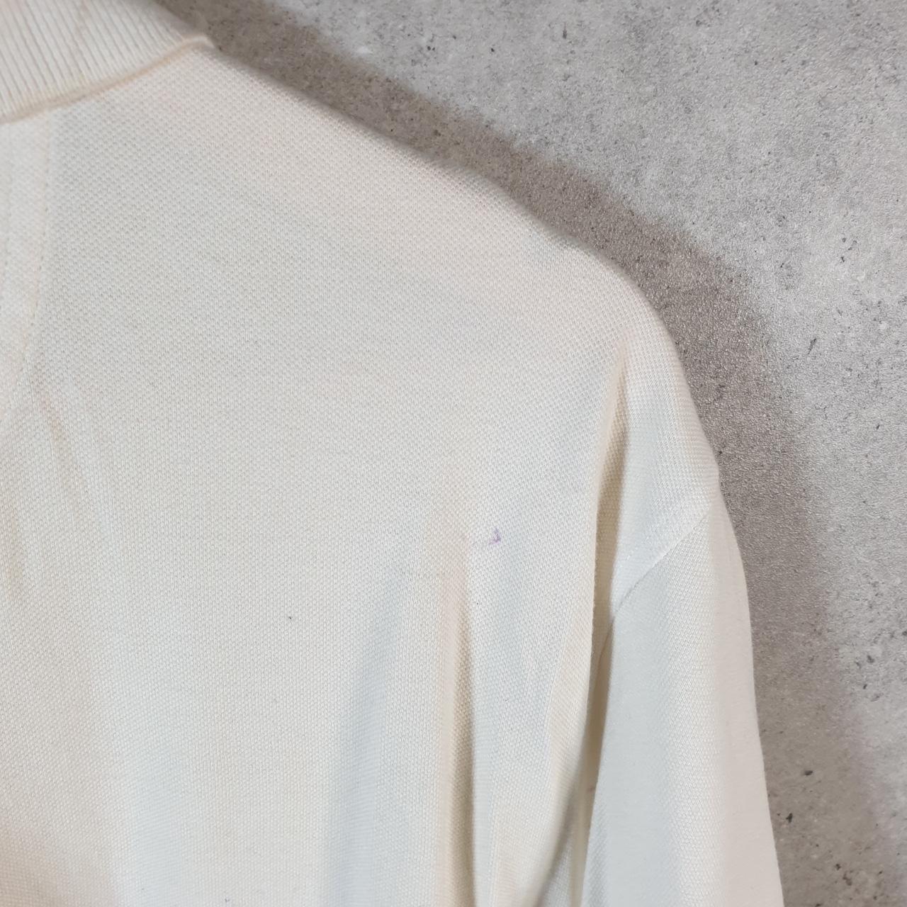 Vintage Izod Polo Shirt Men’s XL White Custom Fit Embroidered Logo