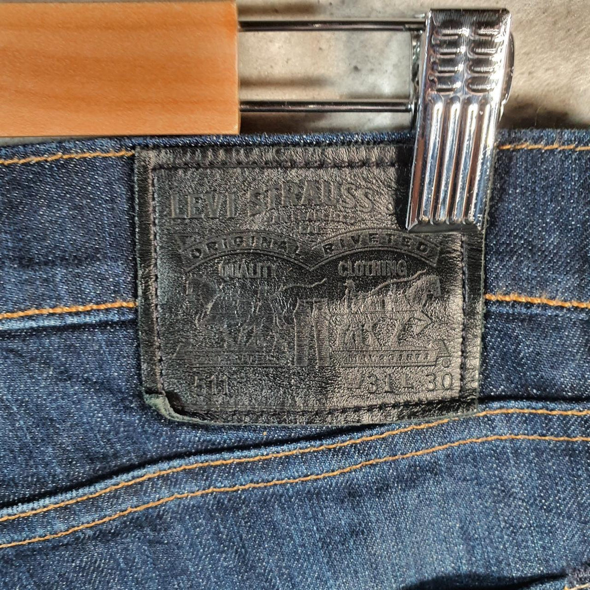 Vintage Levi’s 511 Denim Jean Shorts Jorts Cargo Men’s W31 Blue Baggy Cotton