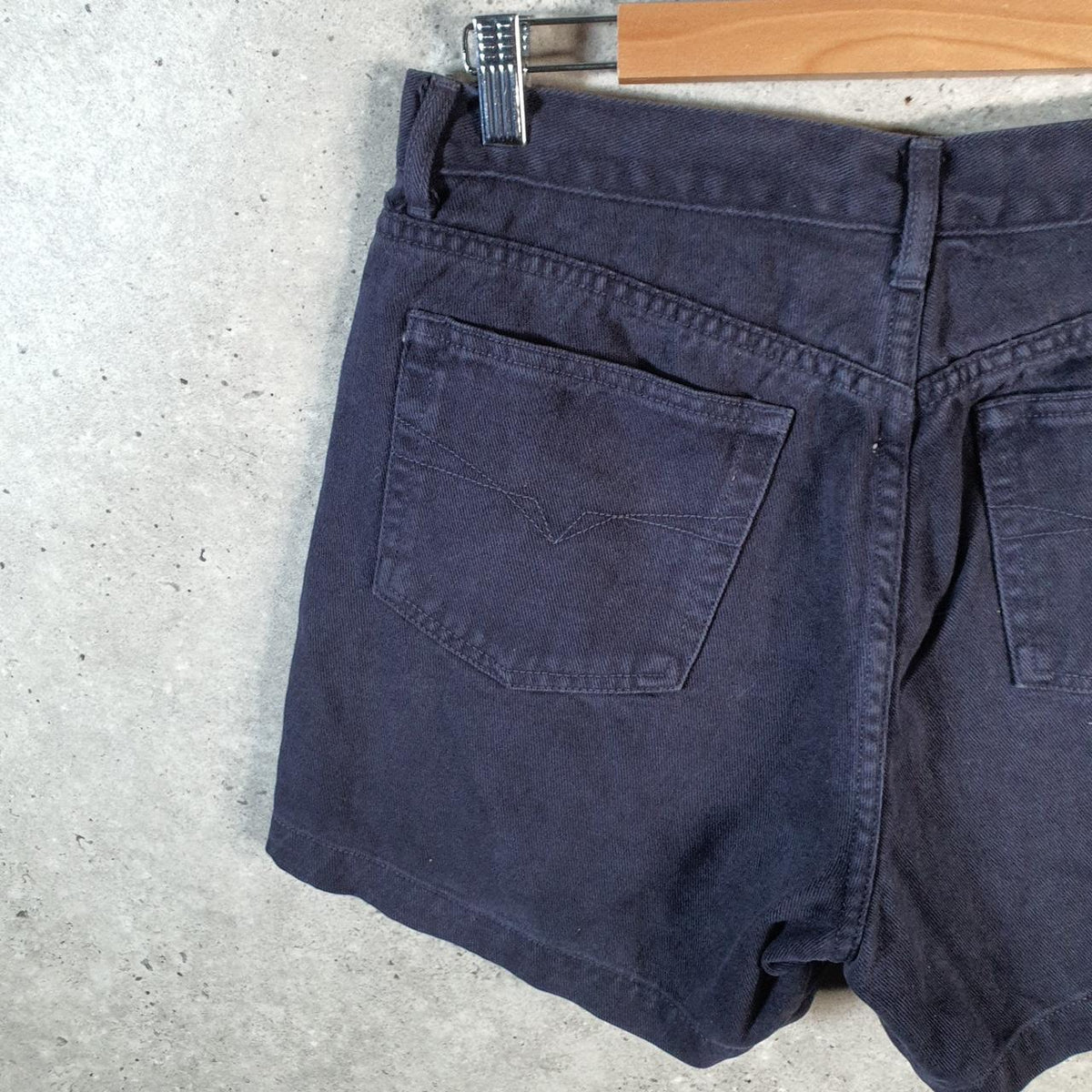 Vintage Guess Denim Shorts Jorts Cargo Men’s W31 Navy Blue Baggy Cotton