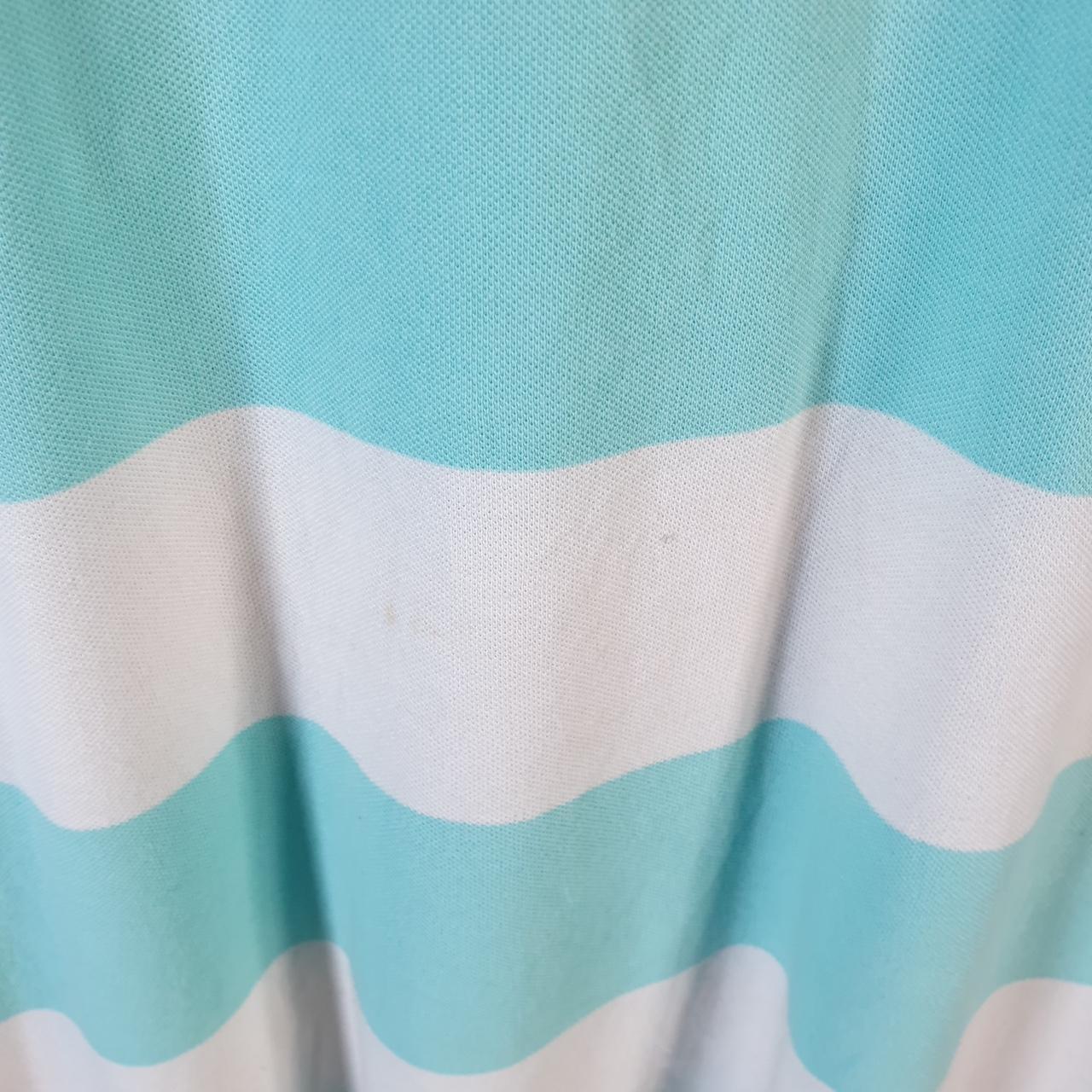 Vintage Tommy Hilfiger Polo Shirt Men’s 2Xl blue Striped Regular Fit Embroidered Logo