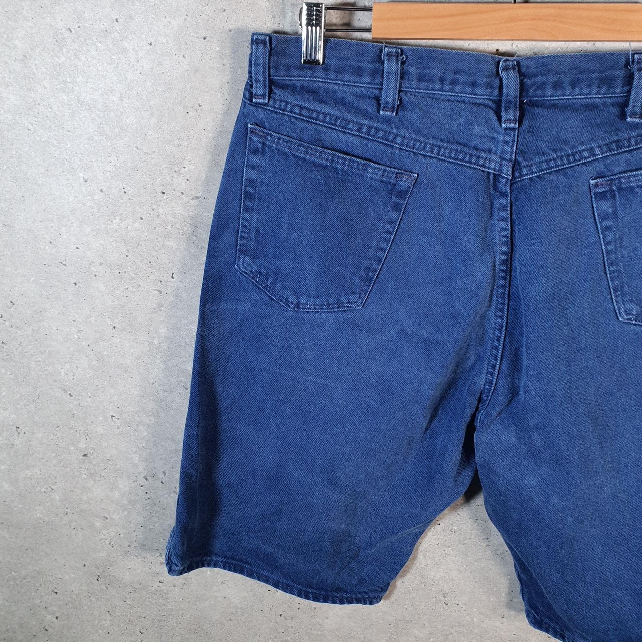 Vintage Wrangler Denim Shorts Jorts Cargo Men’s W36 Blue Baggy Cotton