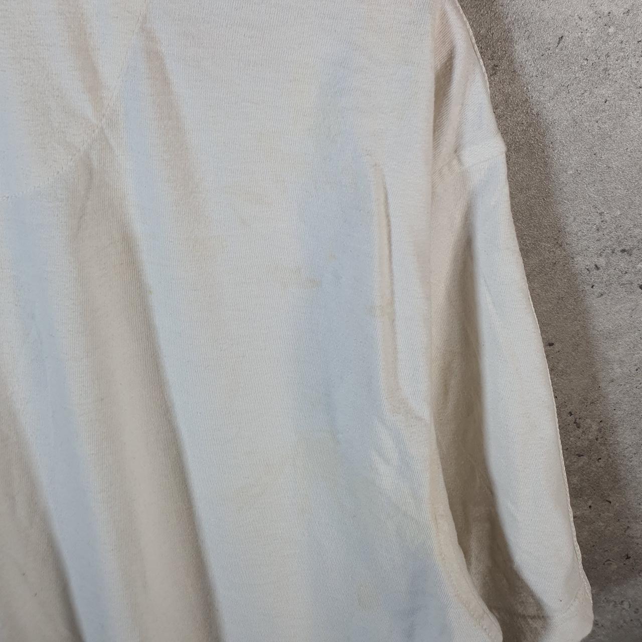 Vintage Adidas Spellout Embroidered T Shirt Men’s Large White Three Stripes Logo