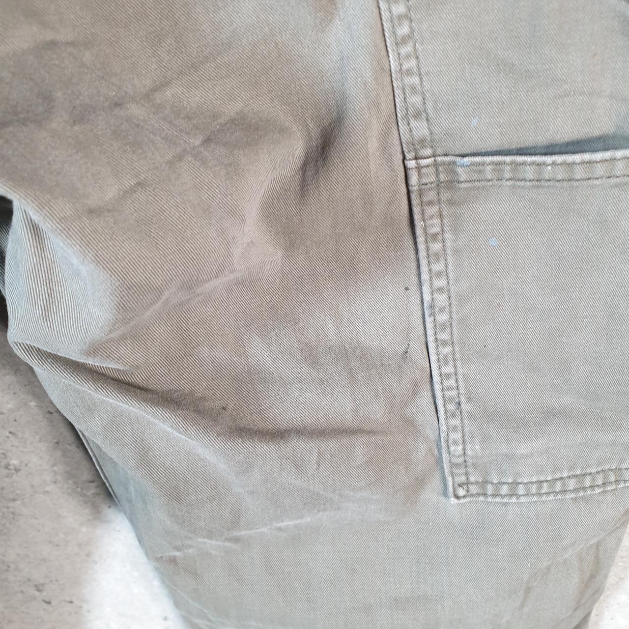 Vintage Carhartt Carpenter Trousers Mens W32 L34 Khaki Green Relaxed Fit Workwear USA
