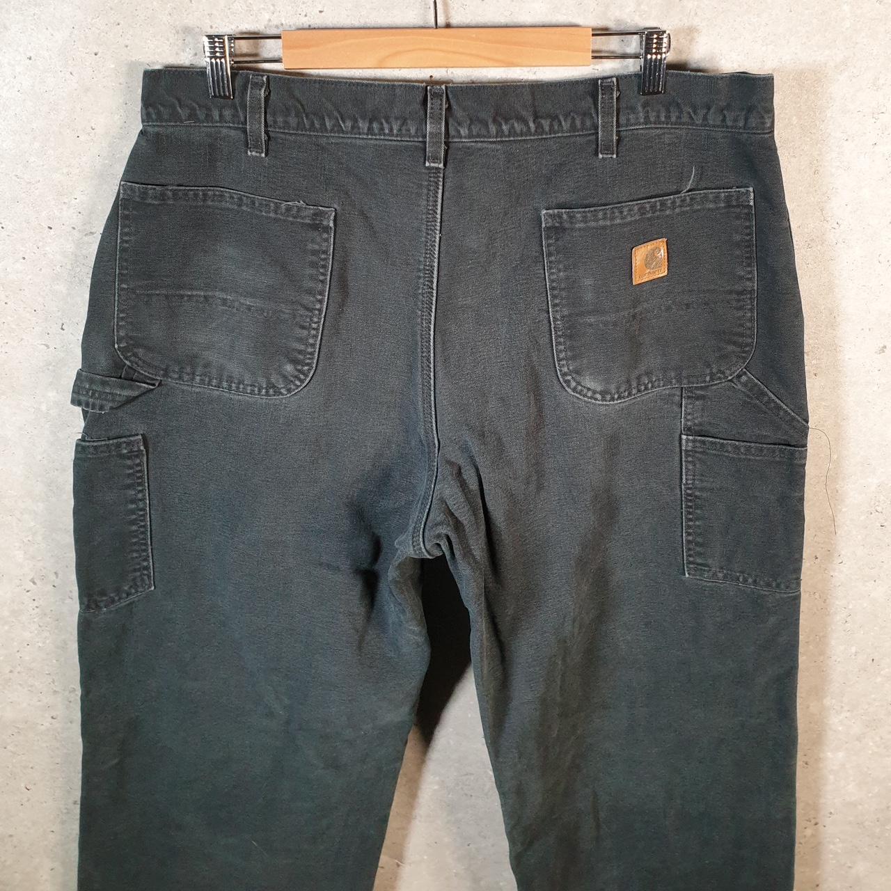 Vintage Carhartt Carpenter Trousers Mens W36 L32 Black Loose Fit Workwear USA