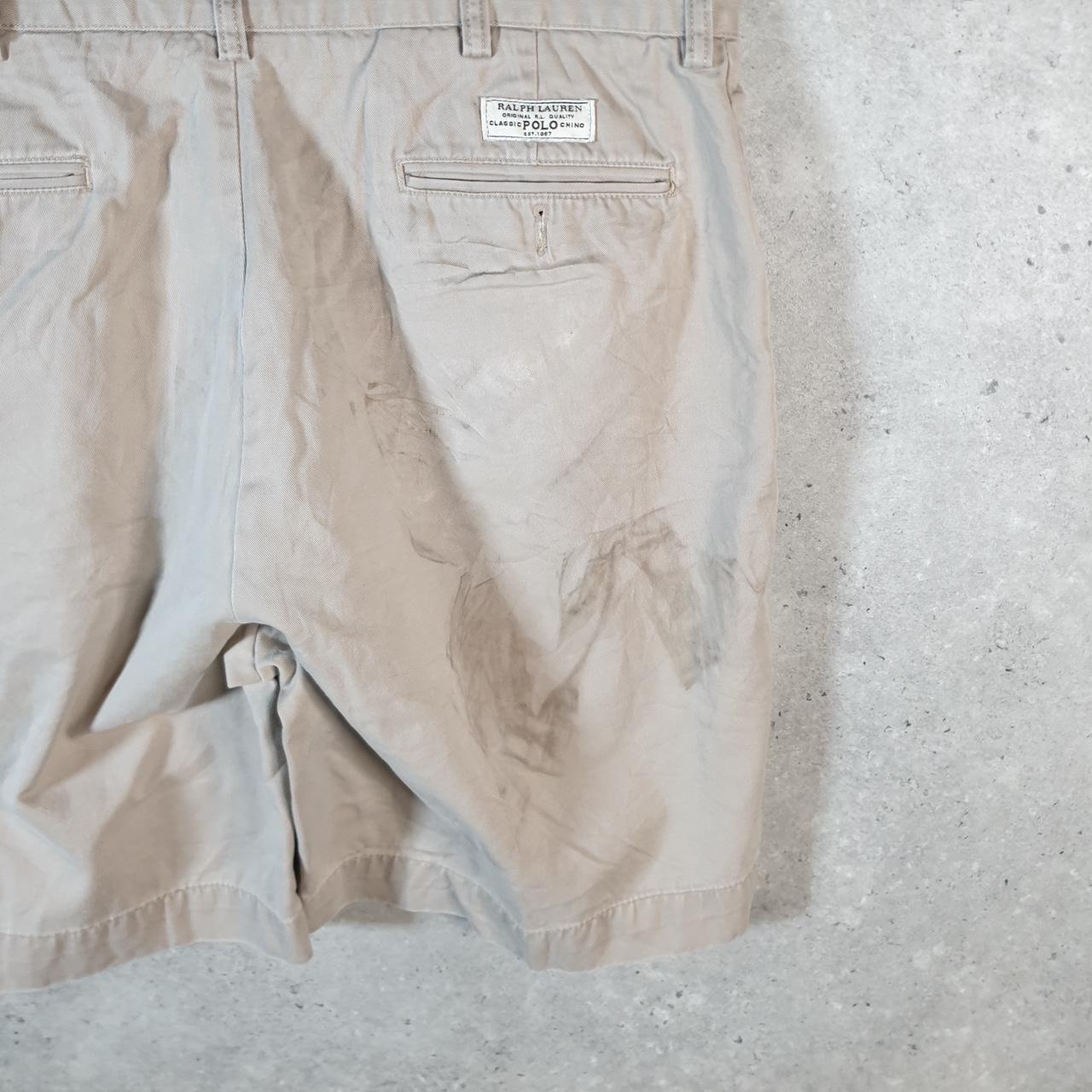 Vintage Ralph Lauren Polo Shorts Jorts Chino Cargo Men’s W36 Brown Baggy Cotton