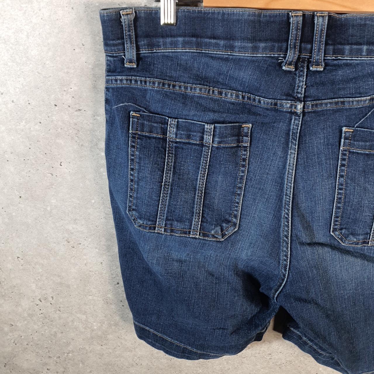 Vintage Lee Baggy Shorts Jorts Cargo Womens W38 Blue Relaxed Denim