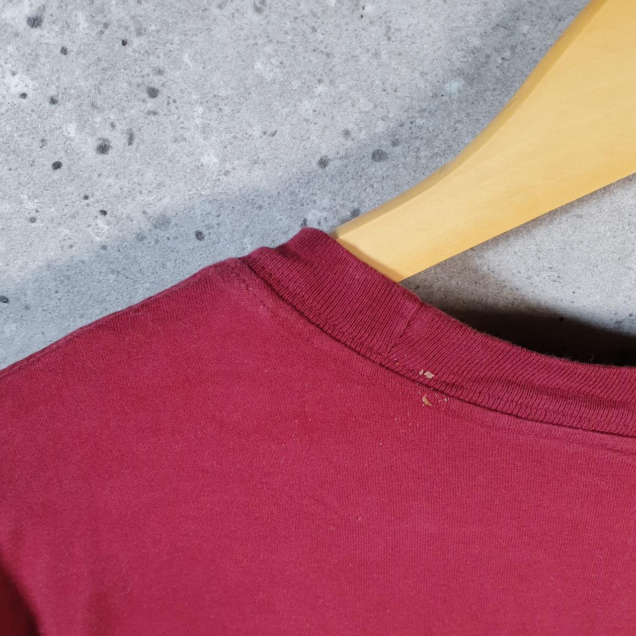 Vintage Nike Dri Fit T Shirt Men’s XL Burgundy Red Logo Printed Swoosh Athletic