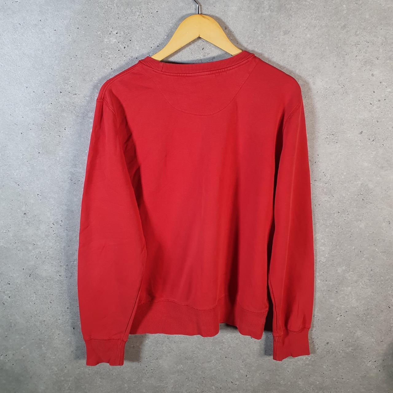 Vintage Nike Sweatshirt Mens Medium Red Single Swoosh Y2K Pullover Embroidered Logo