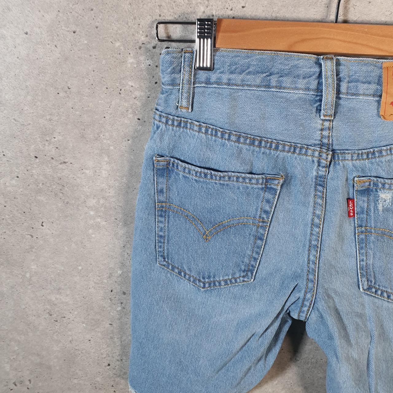 Vintage Levi’s 511 Cut Off Slim Shorts Jorts Cargo Womens W25 Blue Relaxed Denim