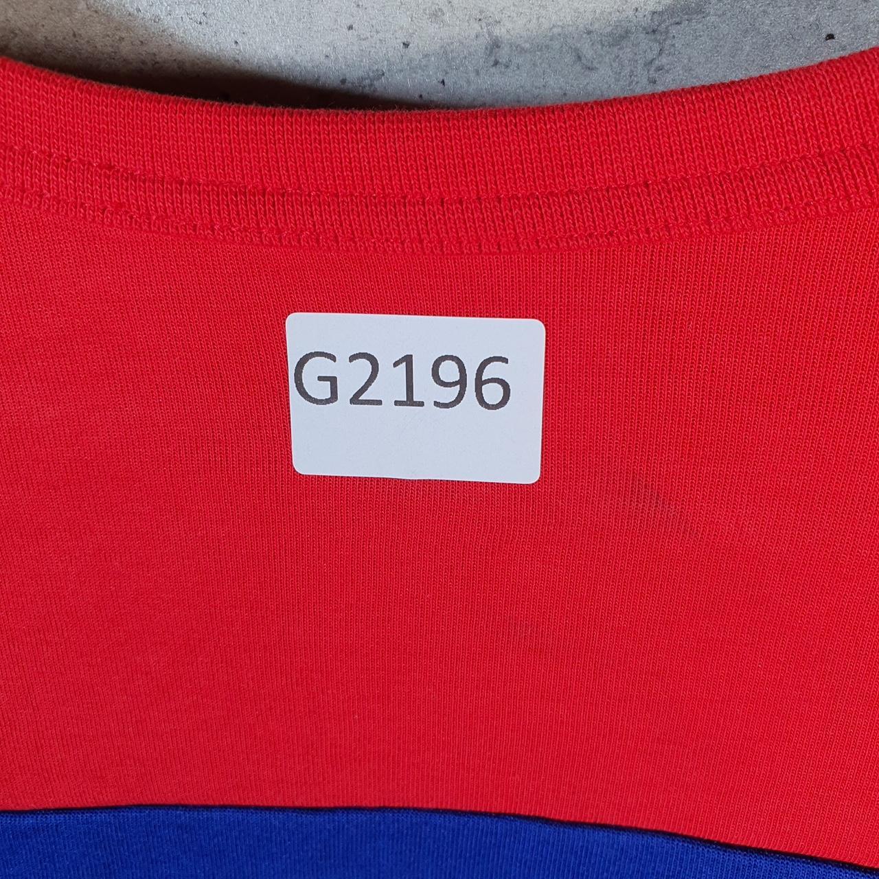 Vintage Ralph Lauren Polo Sweatshirt Womens Large Red Blue Striped Boxy Baggy Pullover Pony