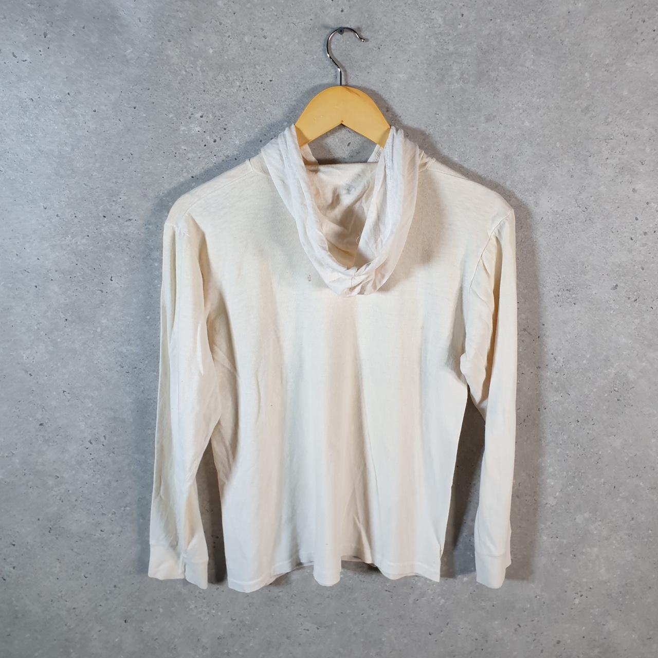 Vintage Champion James Maddison University Hooodie 90s USA Single Stitch T Shirt Womens Medium White