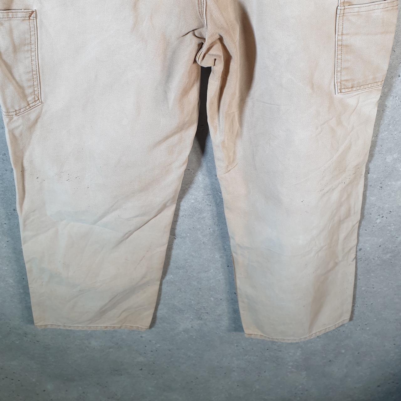 Vintage Carhartt Carpenter Trousers Mens W38 L28 Brown Dungaree Fit Workwear
