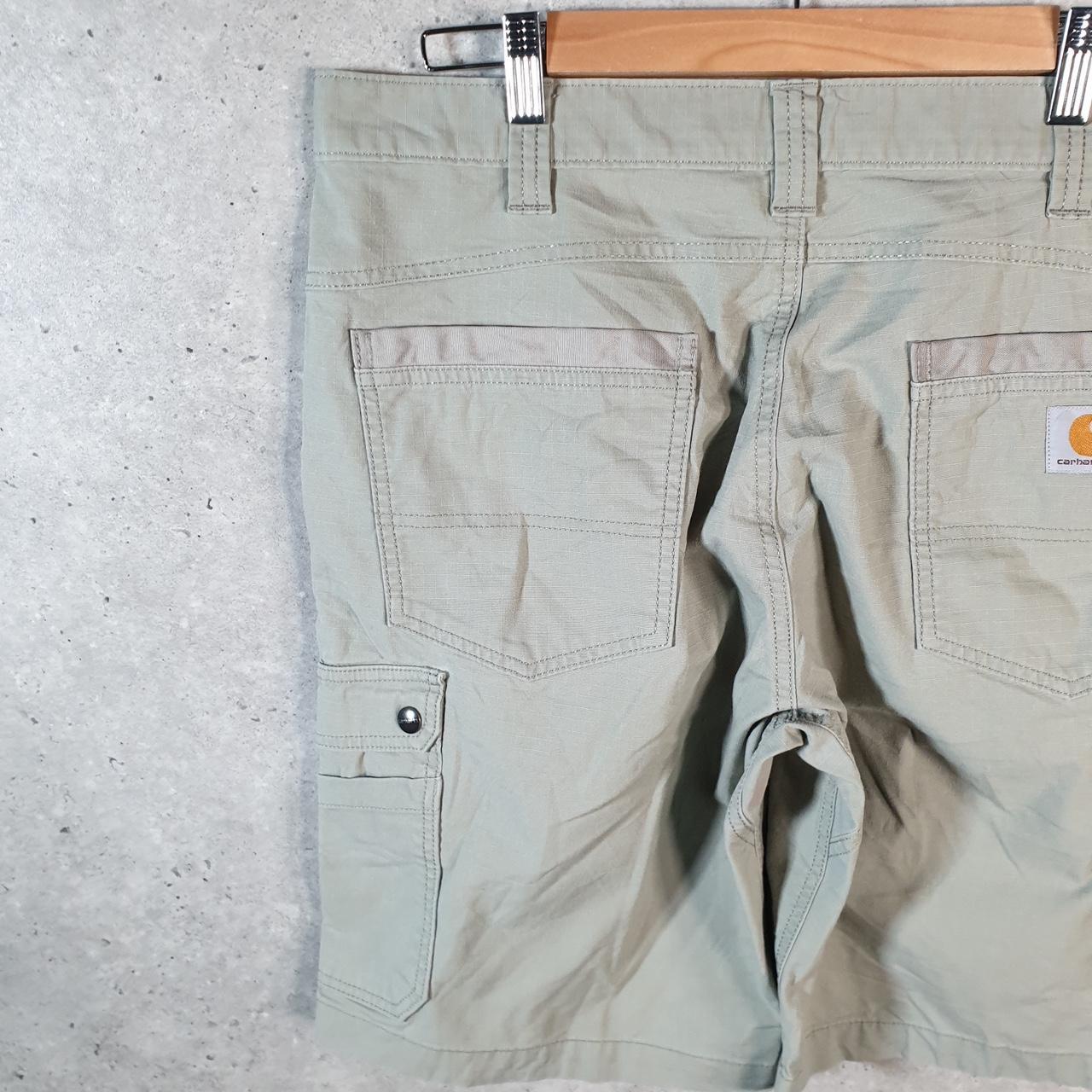 Vintage Carhartt Baggy Carpenter Shorts Jorts Cargo Men’s W36 Green Relaxed Fit Workwear