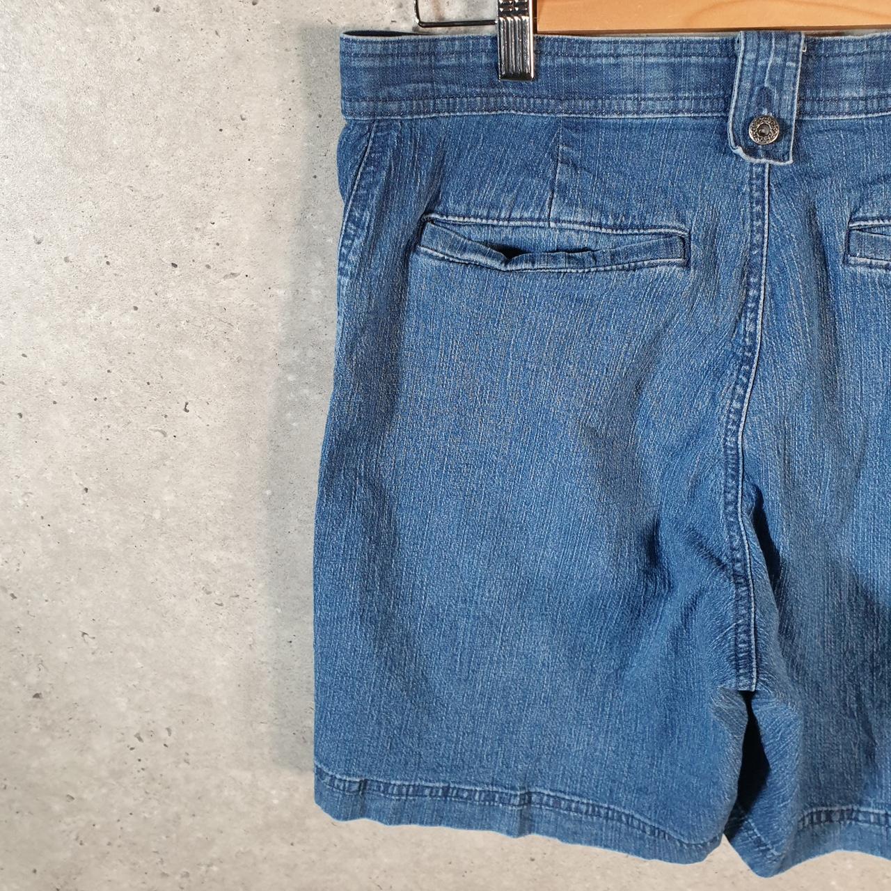 Vintage Lee Baggy Shorts Jorts Cargo Womens W32 Blue Relaxed Denim